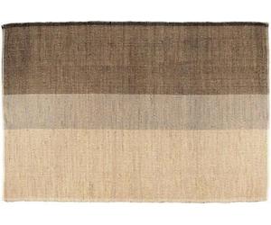Vivaraise ~ Tapis Karan en jonc de mer/Coton Coloris Carbone 160x230