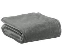 Vivaraise Théo Couverture en microfibre recy gris - 130 x 160 cm