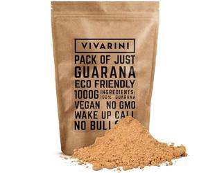 Vivarini Bio Guarana moulu 1kg | Riche source de caféine | Additif pour les infusions - thé et yerba mate | 2x plus de caféine que le café | Poudre de guarana du Brésil