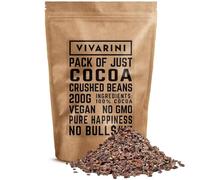Vivarini Fèves de cacao 200g | Saveur et arôme intenses de chocolat | Ingrédient aux multiples usages culinaires | Source précieuse de nutriments | Fèves de cacao concassées | 0,2kg
