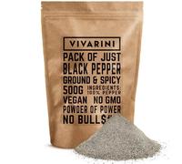Vivarini Poivre noir 500g | Saveur piquante et épicée | Une épice polyvalente dans toutes les cuisines | Complément idéal aux plats, desserts et infusions | Poivre noir moulu | 0,5kg