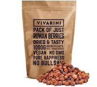 Vivarini Sorbier des oiseaux fruits 1kg | Goût délicat | En-cas sain | Complément au thé, au yerba mate, aux plats et aux desserts | Source précieuse de nutriments | Fruits de sorbier séchés | 1000g