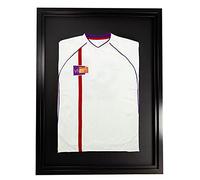 Vivarti DIY Adulte Standard Sports Shirt Display Frame 60 x 80cm - Cadre Noir, Cadre intérieur Noir, Carte de Soutien Noir