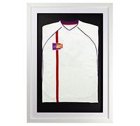 Vivarti DIY Junior 3D Monté Chemise de Sport Cadre d’Affichage 50 x 70cm - Cadre Blanc, Monture Blanche, Carte de Soutien Noir