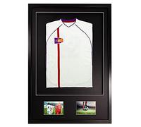 Vivarti DIY Junior 3D Monté + Double Aperture Sports Shirt Display Frame A1 59.4 x 84cm - Cadre Noir, Monture Noire, Carte de Soutien Noir
