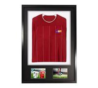 Vivarti Vivrti DIY Adulte 3D Monté + Double Aperture Chemise Sport Cadre d’Affichage 61 x 91.5cm - Cadre Noir, Monture Noire, Carte de Soutien Blanche