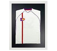 Vivartic DIY Adulte Standard Sports Shirt Display Frame 60 x 80cm - Cadre blanc, cadre intérieur blanc, carte de soutien noir