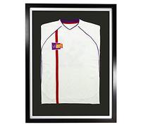 Vivartici DIY Junior Standard Sports Shirt Display Frame 50x 70cm - Cadre Noir, Cadre intérieur Blanc, Carte de Soutien Noir