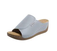 VivaStep Pantoufles pour femme avec bout ouvert - Pantoufles ergonomiques antidérapantes pour la vie quotidienne, les vacances et la détente