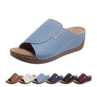 Vivastep Women's Sandals, Ergonomic & Non-Slip Sandals, Orthopedic Sandals for Women with Arch Support(Blue,38 EU)