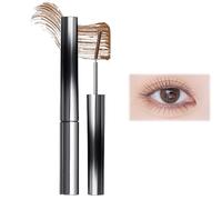 Vivavogue Lash, Vivavogue Waterproof Mascara, Vivavogue Iron Curling Mascara, 3D Curling Eyelash Iron Mascara, Bristle Less Iron Brush Mascara, Long-Lasting and Smudge-Free (Brown-A)