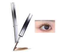 Vivavogue Lash, Vivavogue Waterproof Mascara, Vivavogue Iron Curling Mascara, 3D Curling Eyelash Iron Mascara, Bristle Less Iron Brush Mascara, Long-Lasting and Smudge-Free (Brown-C)