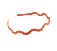 VIVAZYTGH Bandeau antidérapant à grille géométrique ondulée de couleur bonbon for femmes et filles, accessoires for cheveux, couvre-chef(Orange)