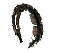 VIVAZYTGH Bandeau creux en dentelle tempérament for femmes, bandeau rétro simple for femmes, accessoires for cheveux doux for filles(3)
