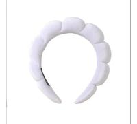VIVAZYTGH Bandeau éponge tendance for femmes et filles, bandeau for cheveux bouffants, maquillage, bulle, rétro, en tissu éponge, accessoires for cheveux, couvre-chef(White)