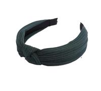 VIVAZYTGH Bandeau for femmes en daim noué de couleur unie for femmes, bandeau à nœud papillon fait à la main, accessoires for cheveux(Hairband-dark Green)