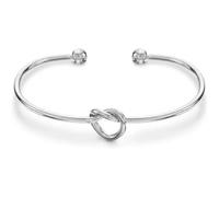VIVAZYTGH Bracelet jonc Infini avec nœud d'amour éternel for Femme | Bracelet jonc Ajustable en Or for Femme(60-65mm_Silver)