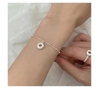 VIVAZYTGH Silver Bracelet Necklace Heart Lock Love Geometric For Woman Girl Fashion Jewelry Gift(AL123017-2-Bracelet)