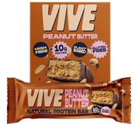 Vive Barres protéinées naturelles végane - Haute protéine, 100% naturel (beurre d'arachide, x12)