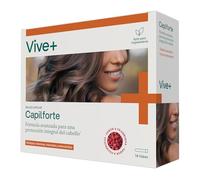 Vive+ Capilforte 14 flacons | Complément anti-chute capillaire avec annurca, ashwagandha, curcuma, acides aminés, vitamines et minéraux | Renforce les cheveux, les ongles et la peau | Croissance