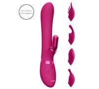 Vive Chou - vibromasseur à tête amovible, clitoridien rechargeable (rose)