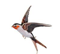 Vive émail Hirondelle Forme Broche Pins Manteau Robe Décoration Badge Pull Pendentif Oiseau Animal Broches Pour Femmes Hommes