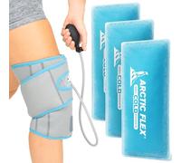 Vive Genouillère de compression réutilisable avec pompe à air - Thérapie chaude/froide pour hommes, femmes, soulagement de la douleur, gonflement et soutien à la récupération