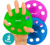 Vive Kit de renforcement de la main et des doigts - Balles d'extension d'exercice pour musiciens, canal carpien, force d'avant-bras, ensemble d'œufs à presser, stress spongieux et fitness musculaire