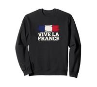 Vive La France Drapeau Français Touristique Vacances Grunge Sweatshirt
