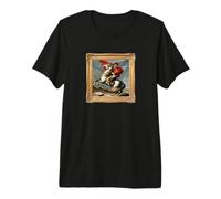 Vive La Frenchie as Napoleon Crossing The Alps Art Mashup T-Shirt Haut de Gamme