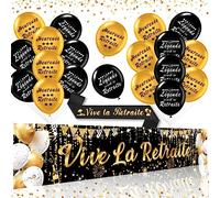 Vive La Retraite Banderole et Echarpe - Décoration Retraite avec Ballon