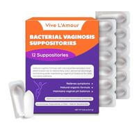 Vive L'Amour Suppositoires vaginaux | Soulage les symptômes de la vaginose bactérienne (BV) : odeur de poisson, démangeaisons, écoulement anormal | Formule naturelle à base de plantes | 12 inserts