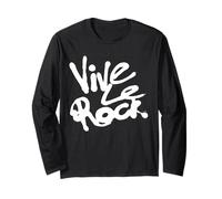 VIVE Le Rock - T-Shirt Vintage Punk Graffiti années 70 80 Manche Longue