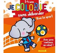 Vive le sport ! - Bloc de coloriages aux contours épais pailletés et en relief - dès 2-4ans