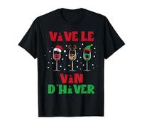 Vive le vin d'hiver humour noël homme beauf amateur vin T-Shirt