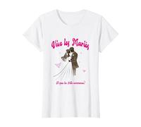 Vive Les Mariés T-Shirt, Femme, Blanc, S