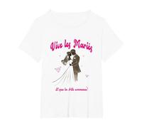 Vive Les Mariés T-Shirt, Femme Grandes Tailles, Blanc, 6X