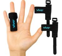 Vive Lot de 2 attelles de doigt à gâchette pour redresser les courbes courbées et verrouillées pour ténosynovite et soulager la douleur Noir