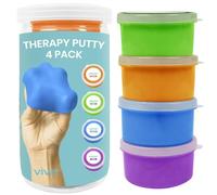 Vive mastic de thérapie - pour les exercices de résistance à la force des mains, des doigts et des poignées - Kit de renforcement extra doux, moyen et ferme - Exerciseur pour professionnel