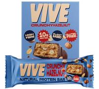 Vive Natural Vegan High Protein Bar - High Protein, 100% Natural (Hazelnut, x12)