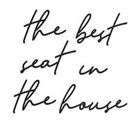 Vivegate Décoration murale en métal « The Best Seat In The House » - 40,6 x 40,6 cm - Noir - Moderne - Inscription « Please Seat Yourself » - Décoration murale en métal pour salle de bain