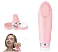Viveluxe SceptreFacial |Masseur Visage Nettoyage Exfoliant Brosse Electrique Multifonction Pour Peau Ferme Et Absorption Soins (rose)