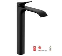 hansgrohe Vivenis, Mitigeur monocommandé 250 pour lavabo sans vidage, saillie 191 mm, 75042670, Couleur: Noir Mat