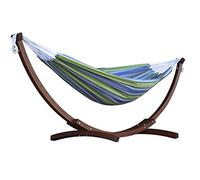 Vivere C8SPCT-20 Double hamac Coton avec Solide Support en pin - Tropical