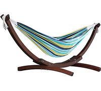 Vivere C8SPCT-29 Double hamac Coton avec Solide Support en pin - Cayo Reef