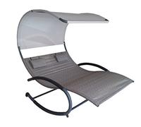 Vivere CHAISERK2-SA Rocker Double Chaise Sienne 190,5 x 142 x 178 cm