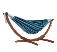 Vivere C8SPCT-34 Double hamac Coton avec Solide Support en pin-Blue Lagoon
