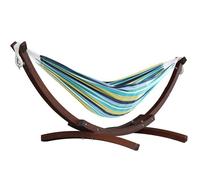 Vivere C8SPCT-29 Double hamac Coton avec Solide Support en pin - Cayo Reef