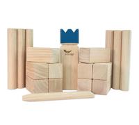 Vivere Kubb Jeu d'échecs Viking de qualité tournoi avec étui de transport - Bois d'hévéa de qualité supérieure avec piquets d'angle