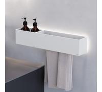 Viverso AGA Design U Ensemble d’accessoires avec éclairage pour coin vasque/lavabo, AGA-WT60LED-WM,